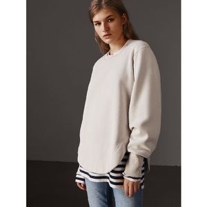 Burberry Cream Crewneck Sweatshirt